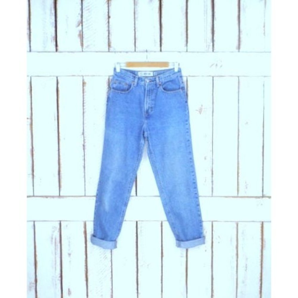 Vintage Gap light blue faded wash high waisted tapered leg jeans - Picture 7 of 7